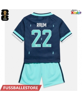 Günstige Deutschland David Raum #22 Auswärts Trikotsatzt Kinder WM 2026 Kurzarm (+ Kurze Hosen)